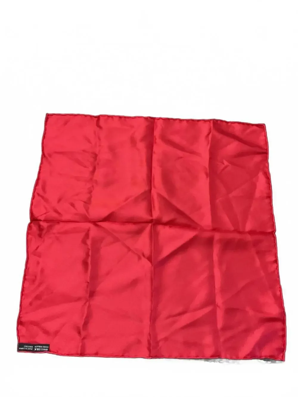 Set of 3 Silk Hand rolled Square Scarves in Black, Red, and Teal